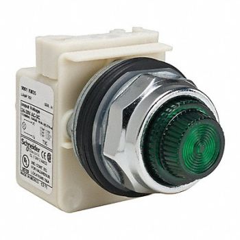 SCHNEIDER ELECTRIC Pilot Light Green Plastic Fresnel Lens, 45C460