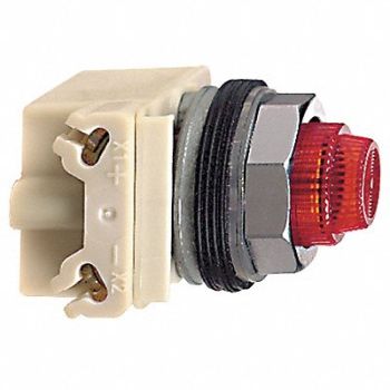 SCHNEIDER ELECTRIC Pilot Light LED Red Plastic Fresnel Lens, 45C465