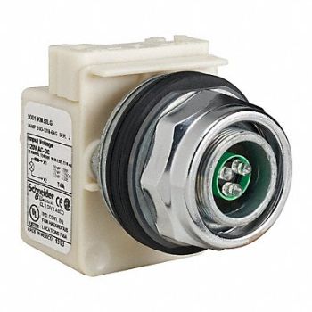 SCHNEIDER ELECTRIC Pilot Light LED Green 120VAC/DC No Lens, 45C474