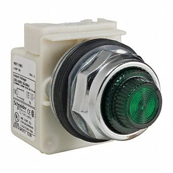 SCHNEIDER ELECTRIC Pilot Light Incan Green 380-480V, 45C487