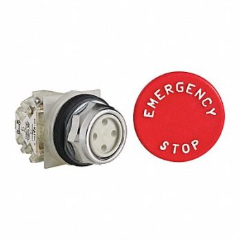 SCHNEIDER ELECTRIC Non-Illuminated Push Button Plastic Red, 45C510