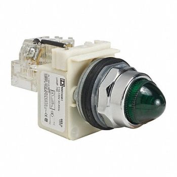 SCHNEIDER ELECTRIC H4510 Push to Test Pilot Light Green Incand, 45C552