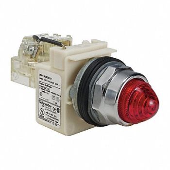 SCHNEIDER ELECTRIC H4513 Push to Test Pilot Light Red LED, 45C565