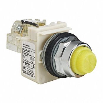 SCHNEIDER ELECTRIC H4513 Push to Test Pilot Light Yellow LED, 45C569