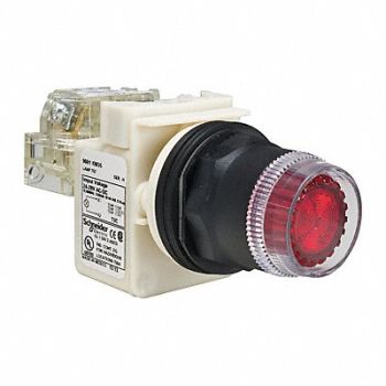 SCHNEIDER ELECTRIC H6929 Illuminated Push Button 30mm 1NO/1NC Red, 45C583