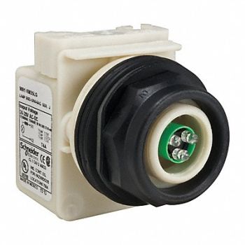 SCHNEIDER ELECTRIC Pilot Light LED Green No Lens, 45C611