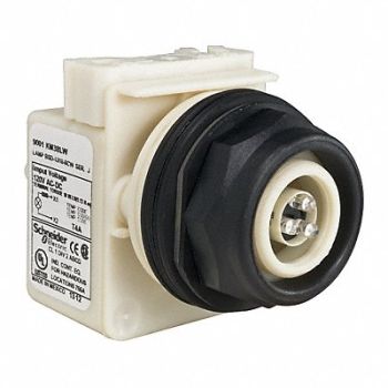 SCHNEIDER ELECTRIC Pilot Light LED White 120VAC/DC, 45C626