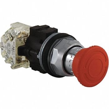 SCHNEIDER ELECTRIC Non-Illuminated Push Button Plastic Red, 45C634