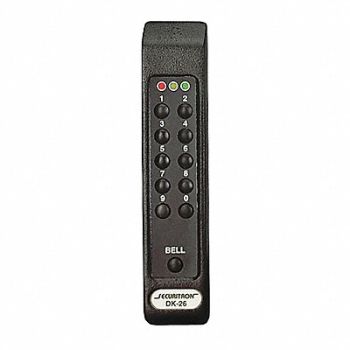 SECURITRON Digital Keypad Pad DK-26 Black Painted, 45CF96