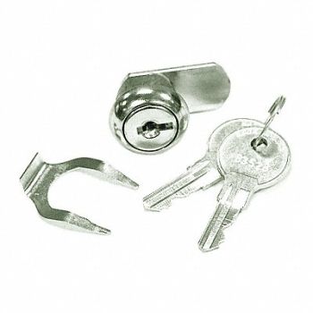SECURITRON Disc Cam Lock For Thickness 1/8in Chrome, 45CF81