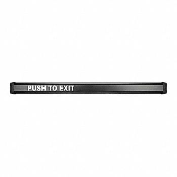 SECURITRON Push to Exit Bar DPDT SurfaceMounted Blk, 45CF83