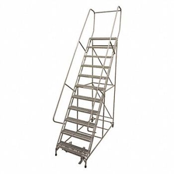 COTTERMAN Rolling Ladder 140 in.H 11 Steps 59 deg., 45CH95