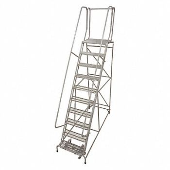 COTTERMAN Rolling Ladder 162 in H Expanded Metal, 45CJ48