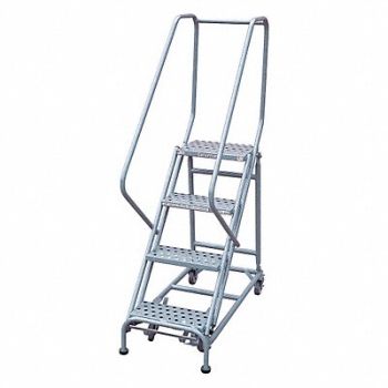 COTTERMAN Rolling Ladder 70 in H 4 Steps 50 deg., 45CJ63