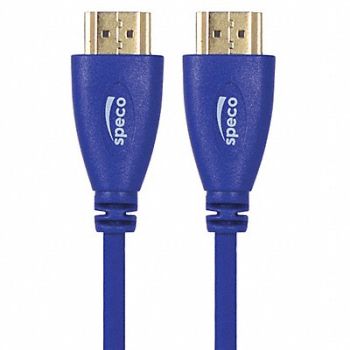 SPECO TECHNOLOGIES HDMI Cable 15 ft L Blue Dual SHLD, 45CP81