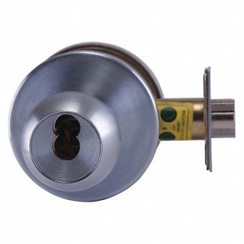 BEST Deadbolt Chrome 2-3/8in.Backset, 45CX50
