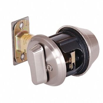 STANLEY Deadbolt QDB1 Satin Nickel Heavy-Duty, 45DF64