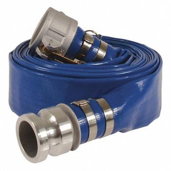 GRAINGER APPROVED Water Hose Assembly 4 ID 50 ft., 45DU01