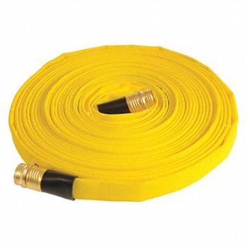 GRAINGER APPROVED Wildland Fire Hose 3/4 ID x 50 ft, 45DV03