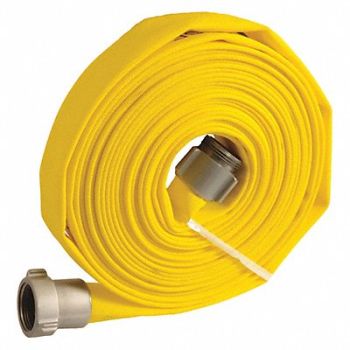 GRAINGER APPROVED Wildland Fire Hose 1-1/2 ID x 50 ft, 45DV19
