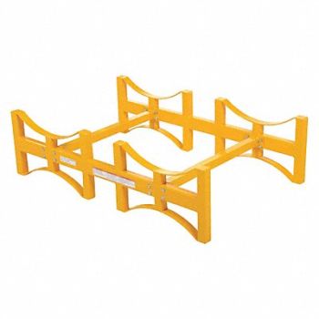 VESTIL Drum Rack 55 gal Dia 23in Yellow, 45EC59
