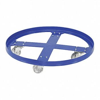 GRAINGER APPROVED Drum Dolly Blue 28 in dia 1200 lb., 45EC84