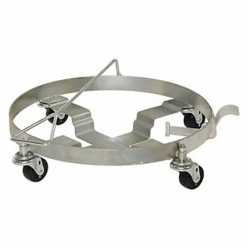 GRAINGER APPROVED Drum Dolly Silver 23-3/8 in dia 1000 lb, 45EC96
