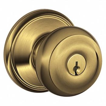 SCHLAGE Knob Lockset Mechanical Entrance Grd. 1, 45EH14