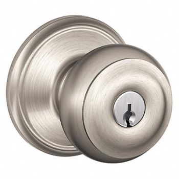 SCHLAGE Knob Lockset Mechanical Entrance Grd. 1, 45EH15