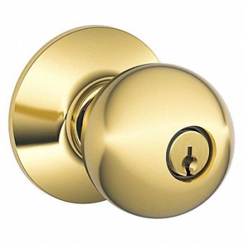 SCHLAGE Knob Lockset Mechanical Entrance Grd. 2, 36Z233