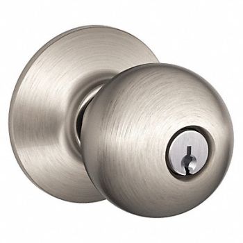 SCHLAGE Knob Lockset Mechanical Entrance Grd. 1, 45EH26