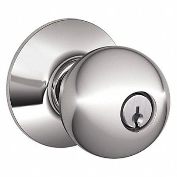 SCHLAGE Knob Lockset Mechanical Entrance Grd. 1, 45EH27