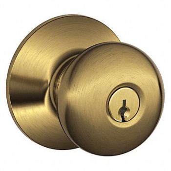 SCHLAGE Knob Lockset Mechanical Entrance Grd. 1, 45EH29