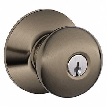 SCHLAGE Knob Lockset Mechanical Entrance Grd. 1, 45EH32
