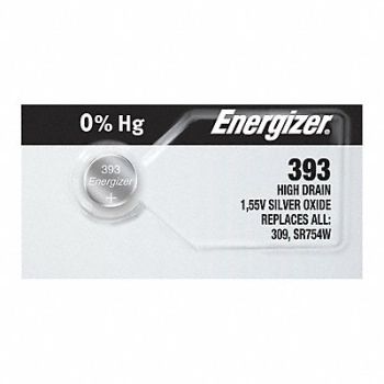 ENERGIZER Button Battery Silver 1.5VDC 309/393, 45EJ98