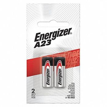 ENERGIZER Battery Alkaline Size A23 12VDC PK2, 45EK03