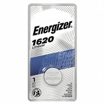 ENERGIZER Coin Battery Lithium 3VDC 1620, 45EK12