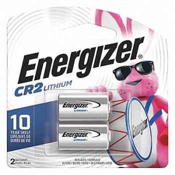 ENERGIZER Battery Lithium Size CR2 3VDC PK2, 45EK21