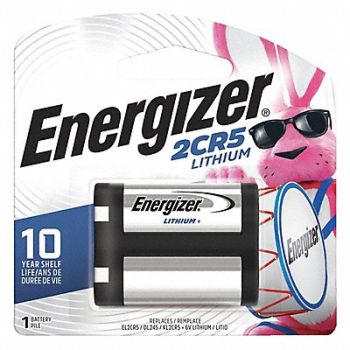 ENERGIZER Battery Lithium Size 2CR5 6VDC, 45EK23