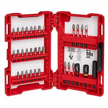MILWAUKEE Screwdriver Bit Set 32 Pieces 1/4 Shank, 45EU83