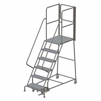TRI-ARC Rolling Ladder Steel 6 Steps 450 lb., 45FF55