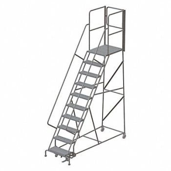 TRI-ARC Rolling Ladder 10 Steps Load Cap. 450lb., 45FF59