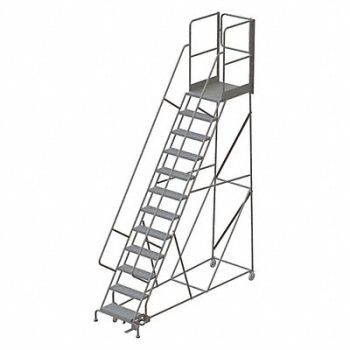 TRI-ARC Rolling Ladder 12 Steps Cap. 450lb., 45FF61