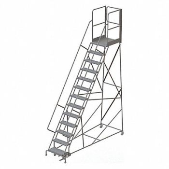 TRI-ARC Rolling Ladder Steel 13 Steps 450 lb., 45FF62
