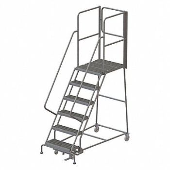 TRI-ARC Rolling Ladder 6 Steps Load Cap. 450lb., 45FF65
