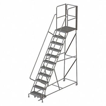 TRI-ARC Rolling Ladder Steel 11 Steps 450lb., 45FF70
