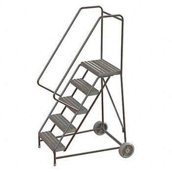 TRI-ARC Wheelbarrow Ladder 5 Steps Cap.350 lb., 45FF95