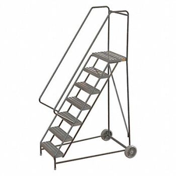 TRI-ARC Wheelbarrow Ladder Alum. 7 Steps 350lb., 45FG01