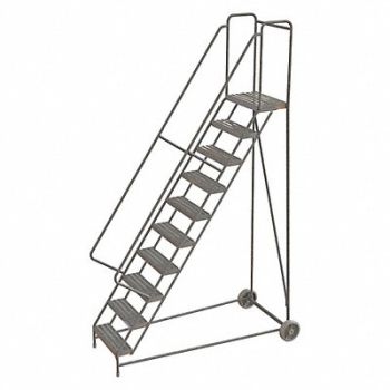 TRI-ARC Wheelbarrow Ladder Alum. 10Steps 350lb., 45FG04