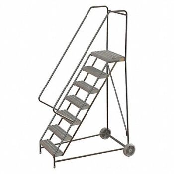 TRI-ARC Wheelbarrow Ladder Alum. 7 Step 350lb., 45FG10
